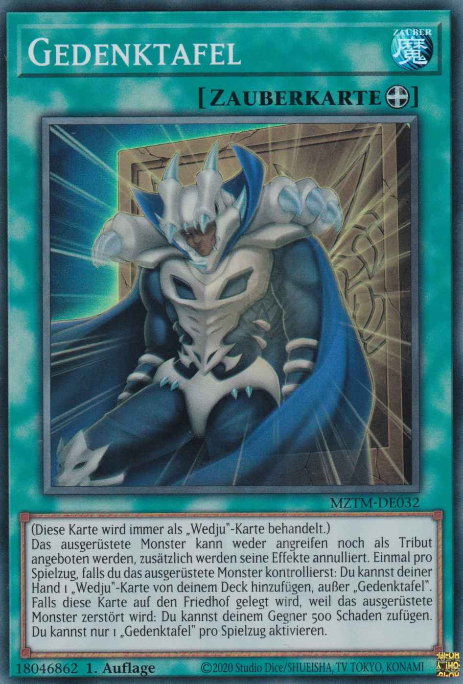 Gedenktafel MZTM-DE032 ist in Super Rare Yu-Gi-Oh Karte aus Maze of the Master 1.Auflage