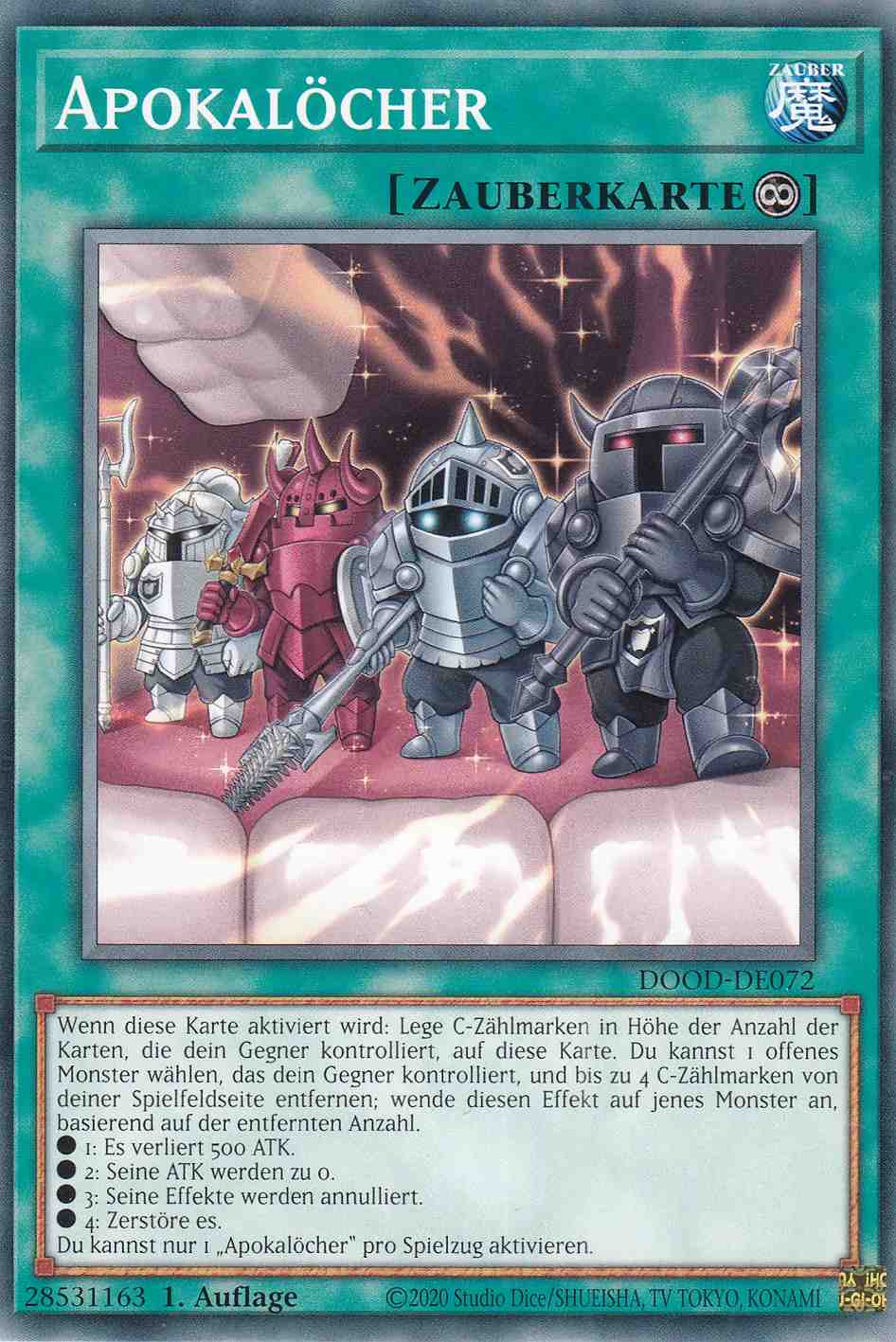 Apokalöcher DOOD-DE072 ist in Common Yu-Gi-Oh Karte aus Doom of Dimensions 1.Auflage
