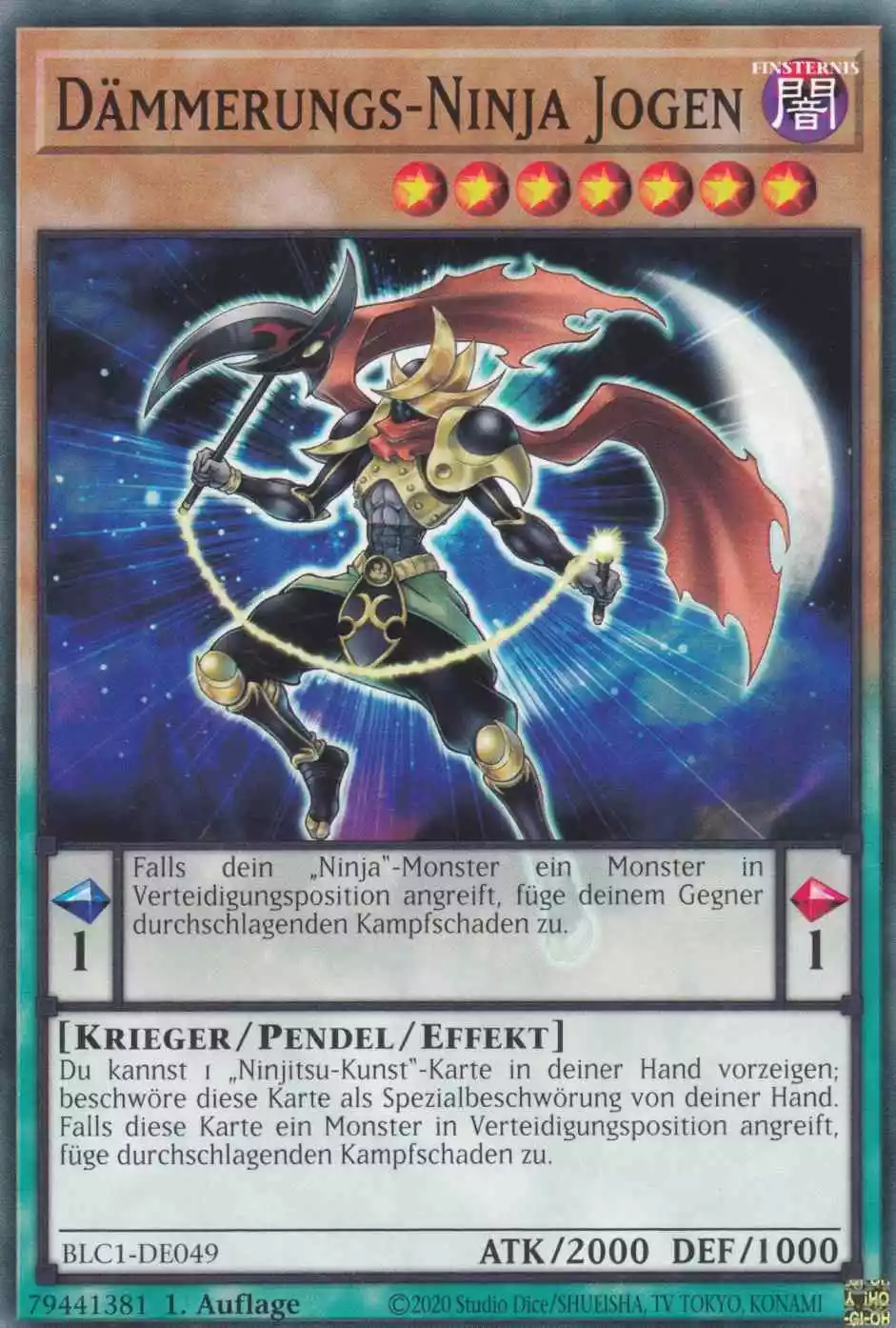 Dämmerungs-Ninja Jogen BLC1-DE049 ist in Common Yu-Gi-Oh Karte aus Battles of Legend Chapter 1 1.Auflage