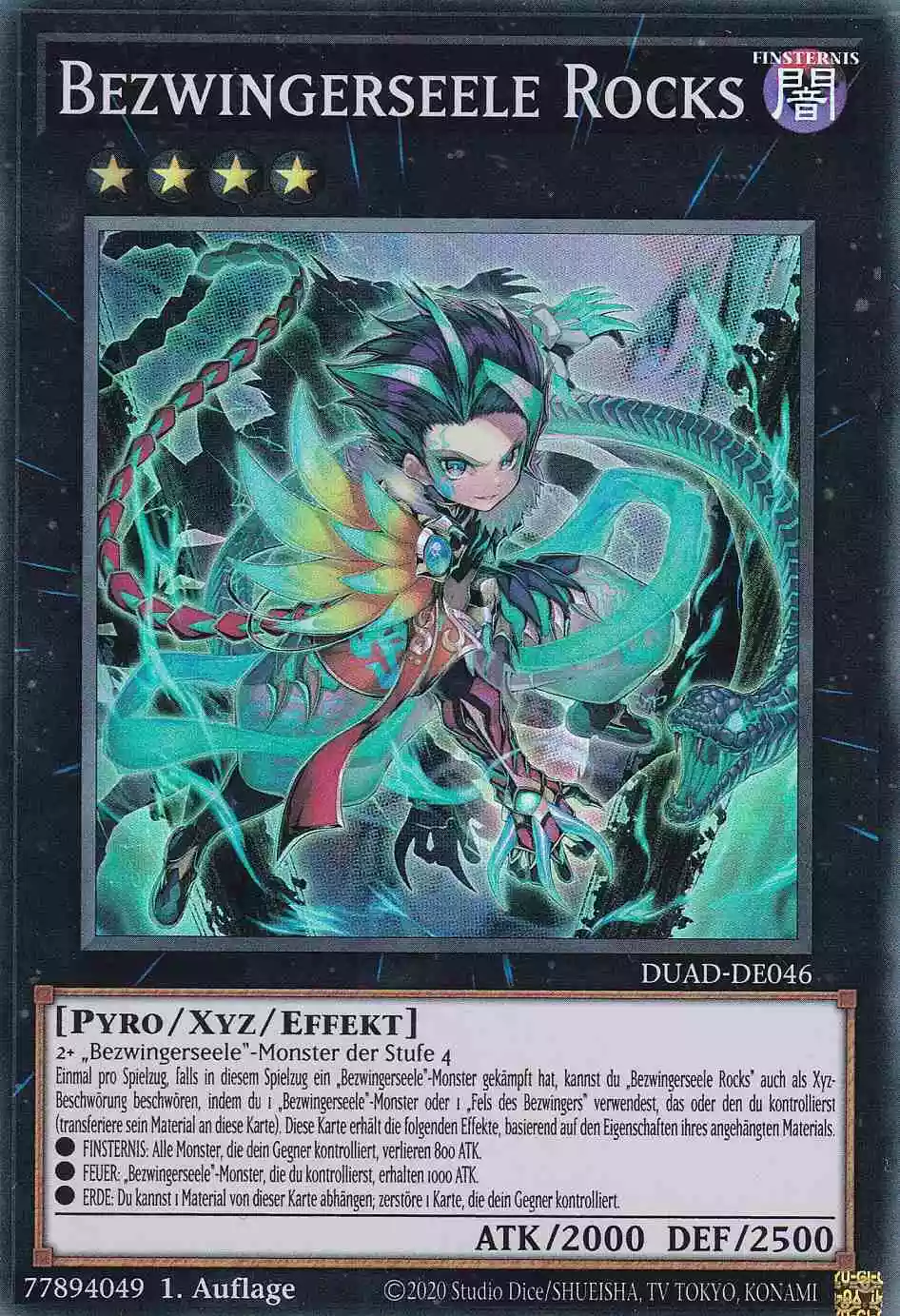 Bezwingerseele Rocks DUAD-DE046 ist in Super Rare Yu-Gi-Oh Karte aus Duelist’s Advance 1.Auflage