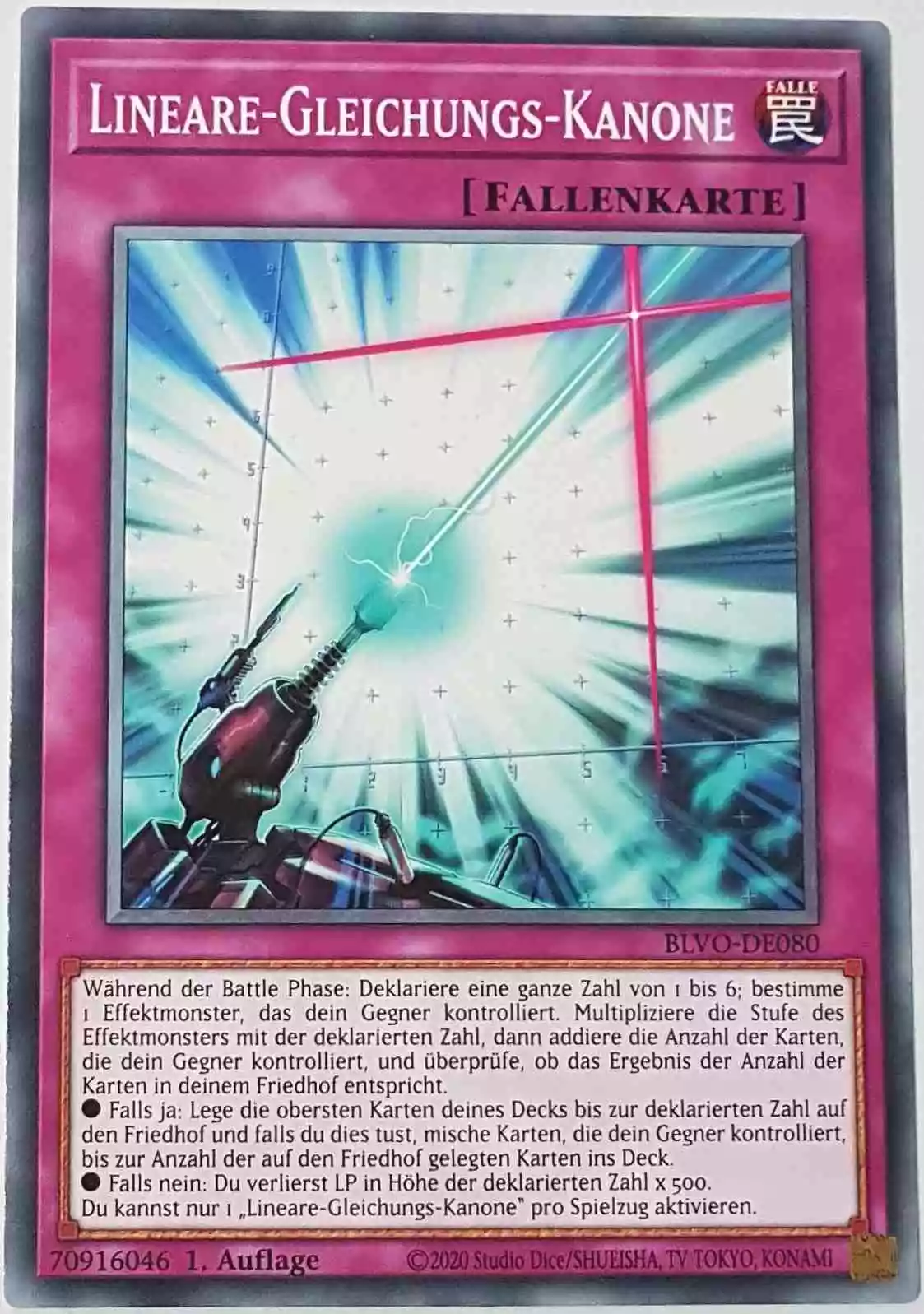 Lineare-Gleichungs-Kanone BLVO-DE080 ist in Common Yu-Gi-Oh Karte aus Blazing Vortex 1.Auflage