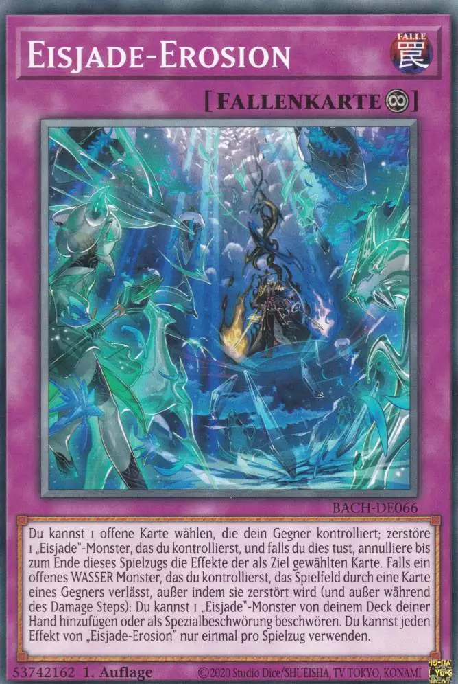 Eisjade-Erosion BACH-DE066 ist in Common Yu-Gi-Oh Karte aus Battle of Chaos 1.Auflage