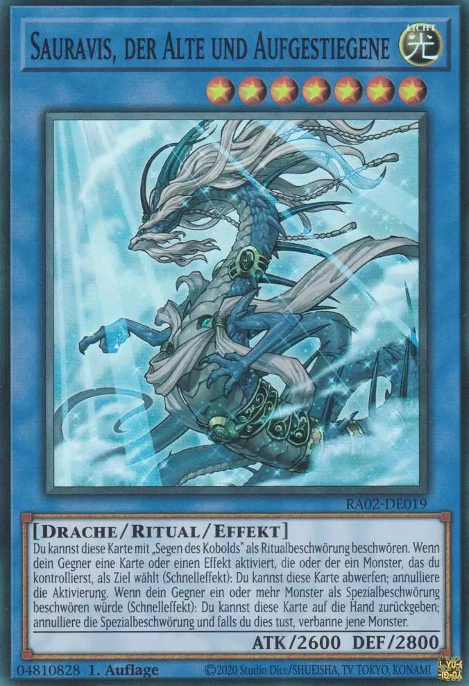 Sauravis, der Alte und Aufgestiegene RA02-DE019 ist in Super Rare Yu-Gi-Oh Karte aus 25th Anniversary Rarity Collection 2 1.Auflage