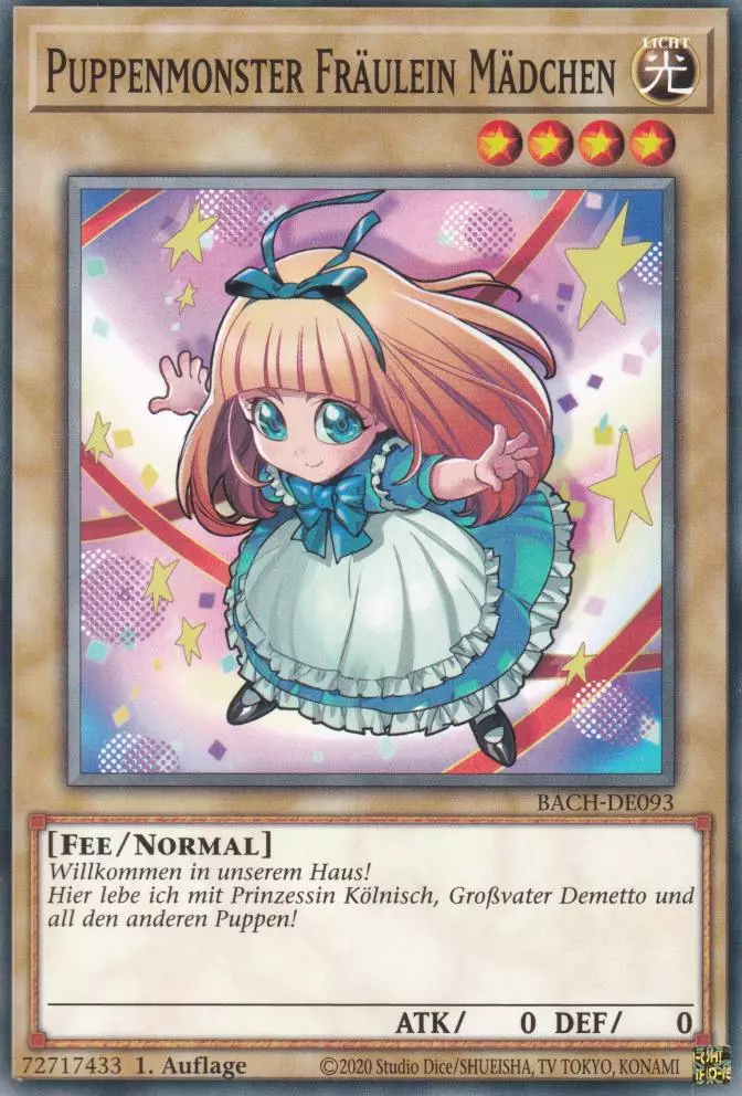 Puppenmonster Fräulein Mädchen BACH-DE093 ist in Common Yu-Gi-Oh Karte aus Battle of Chaos 1.Auflage