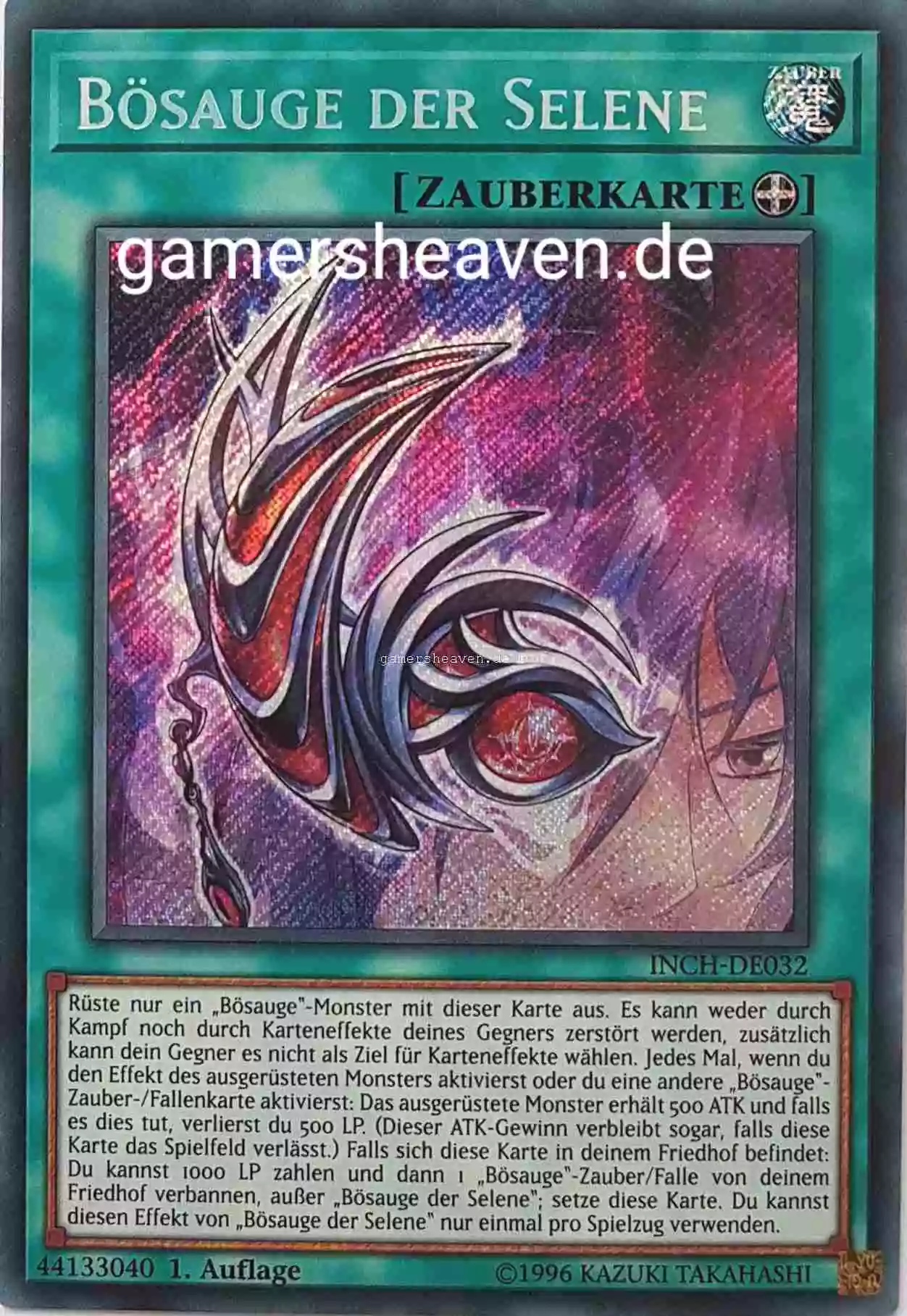 Bösauge der Selene INCH-DE032 ist in Secret Rare Yu-Gi-Oh Karte aus The Infinity Chasers 1.Auflage