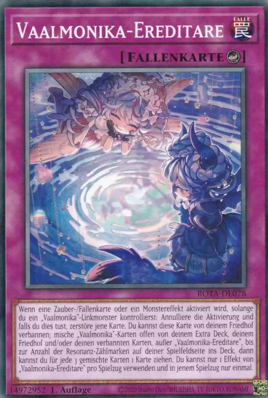 Vaalmonika-Ereditare ROTA-DE078 ist in Common Yu-Gi-Oh Karte aus Rage of the Abyss 1.Auflage