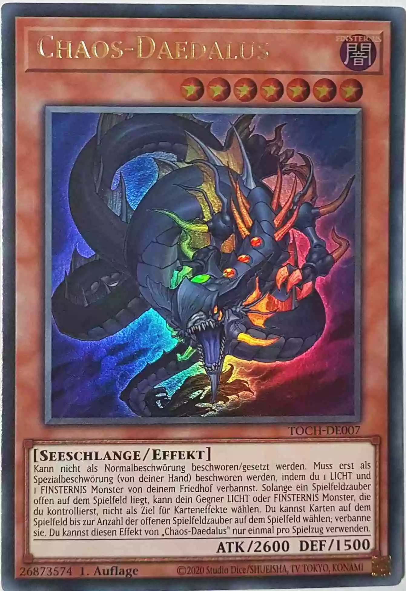 Chaos-Daedalus TOCH-DE007 ist in Ultra Rare Yu-Gi-Oh Karte aus Toon Chaos 1.Auflage