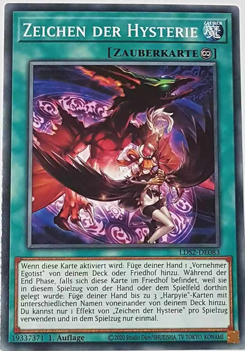 Zeichen der Hysterie LDS2-DE083 ist in Common Yu-Gi-Oh Karte aus Legendary Duelists: Season 2 1.Auflage