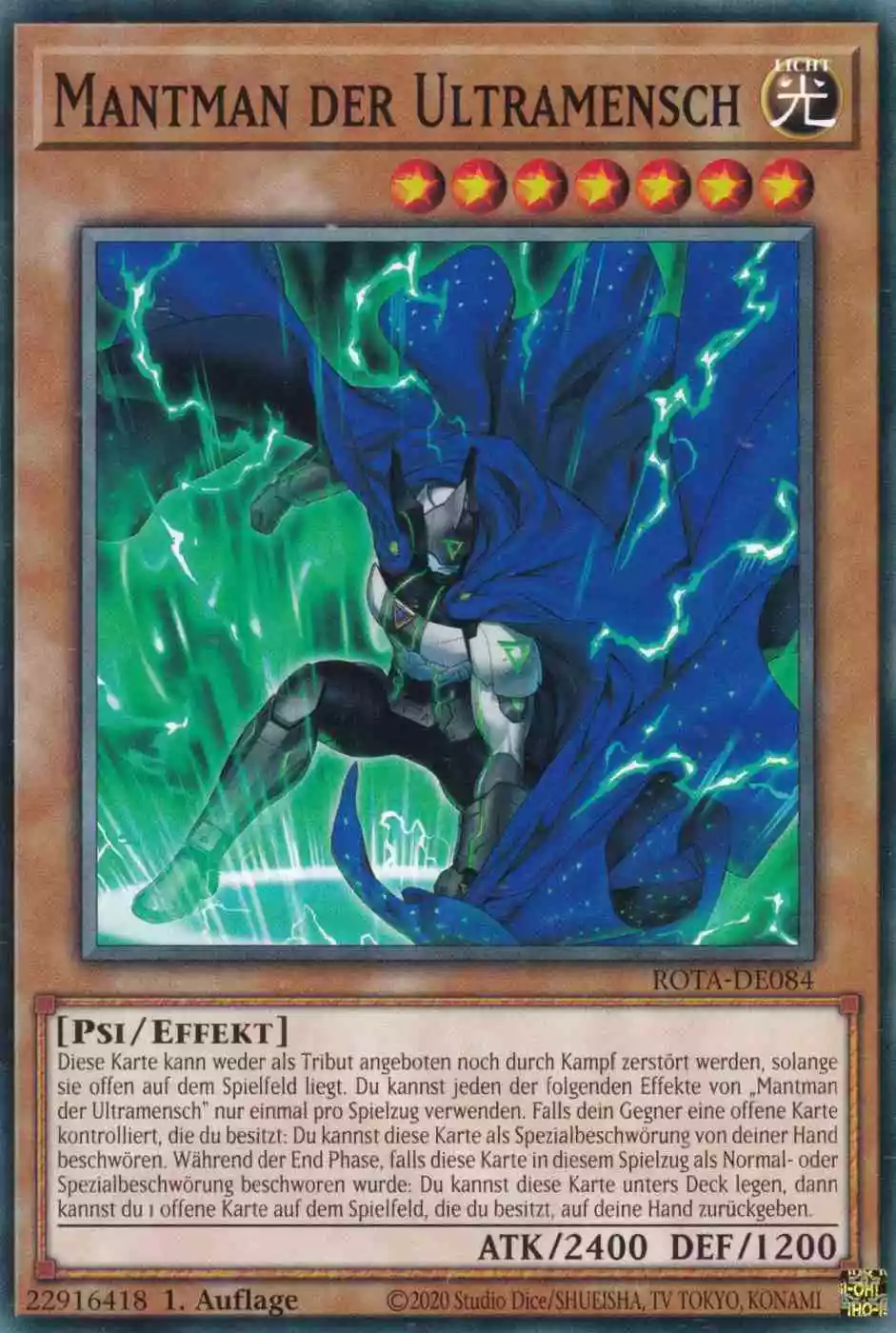 Mantman der Ultramensch ROTA-DE084 ist in Common Yu-Gi-Oh Karte aus Rage of the Abyss 1.Auflage