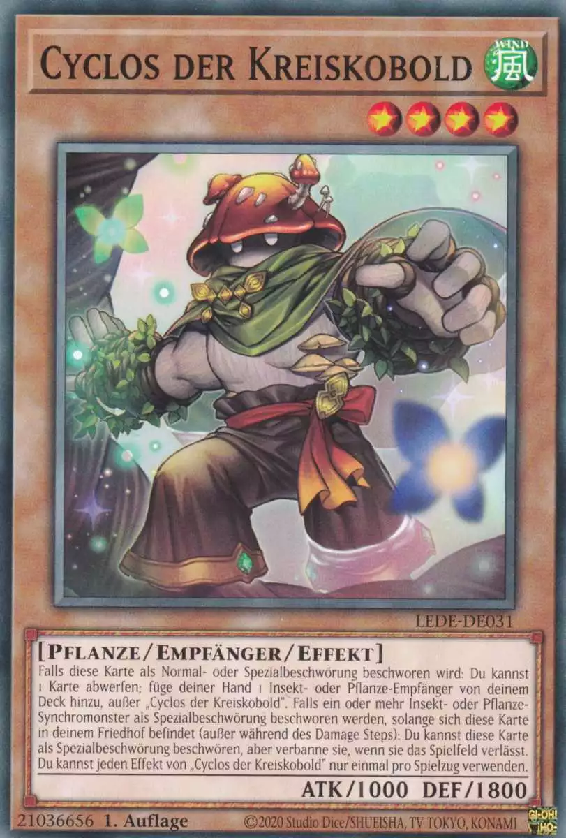 Cyclos der Kreiskobold LEDE-DE031 ist in Common Yu-Gi-Oh Karte aus Legacy Of Destruction 1.Auflage