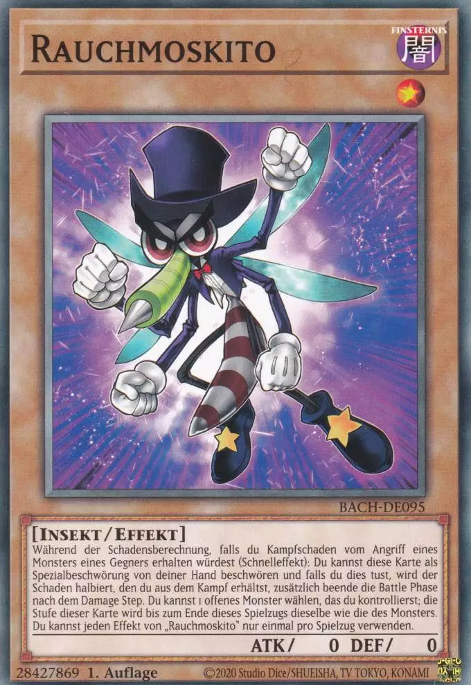 Rauchmoskito BACH-DE095 ist in Common Yu-Gi-Oh Karte aus Battle of Chaos 1.Auflage