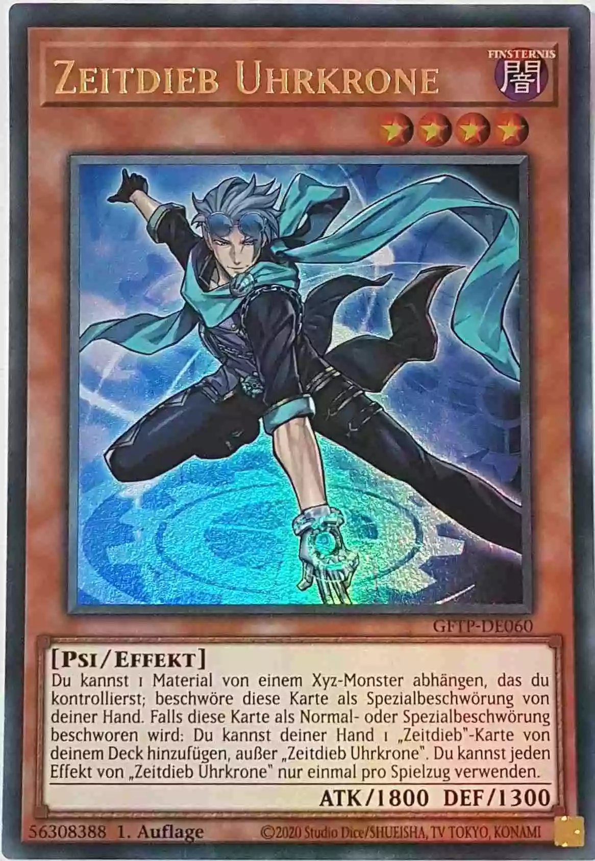 Zeitdieb Uhrkrone GFTP-DE060 ist in Ultra Rare Yu-Gi-Oh Karte aus Ghost From The Past 1.Auflage