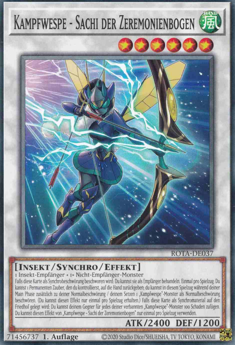 Kampfwespe - Sachi der Zeremonienbogen ROTA-DE037 ist in Common Yu-Gi-Oh Karte aus Rage of the Abyss 1.Auflage