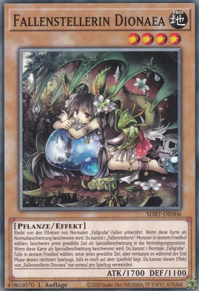 Fallenstellerin Dionaea SDBT-DE006 ist in Common Yu-Gi-Oh Karte aus Structure Deck: Beware of Traptrix 1.Auflage