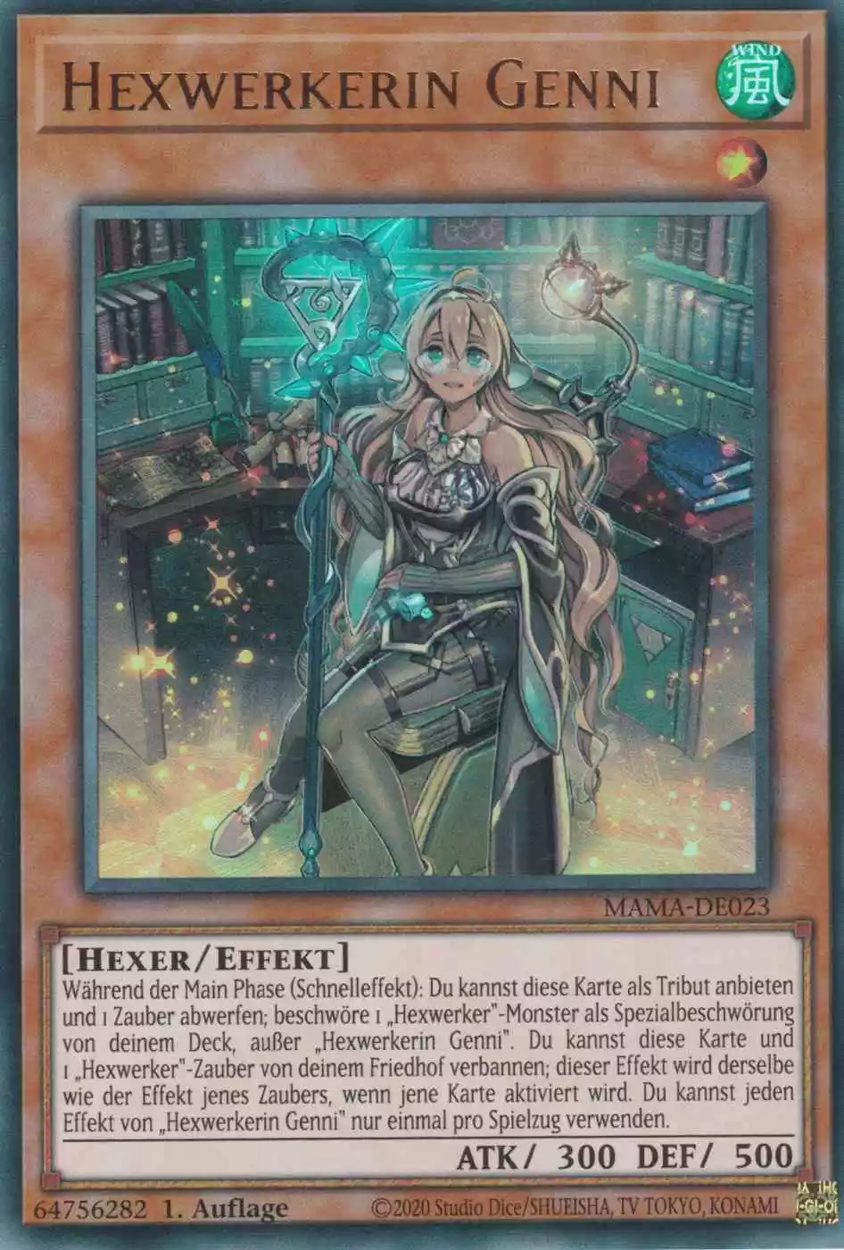 Hexwerkerin Genni MAMA-DE023 ist in Ultra Rare Yu-Gi-Oh Karte aus Magnificent Mavens 1.Auflage