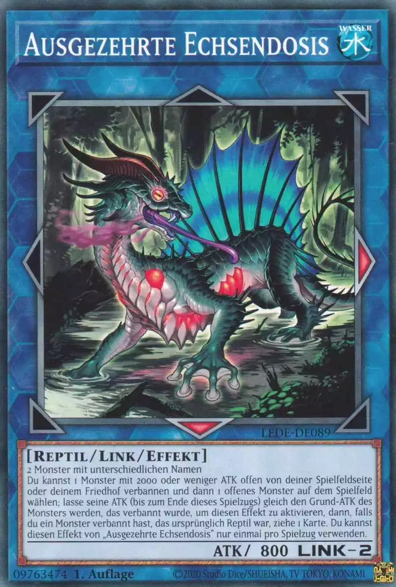 Ausgezehrte Echsendosis LEDE-DE089 ist in Common Yu-Gi-Oh Karte aus Legacy Of Destruction 1.Auflage