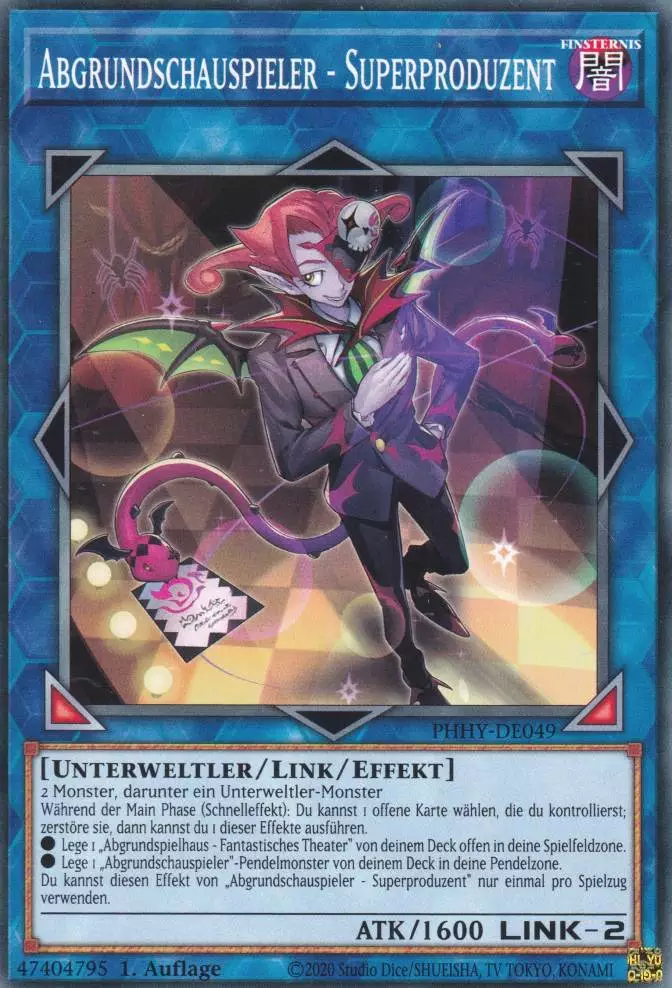 Abgrundschauspieler - Superproduzent PHHY-DE049 ist in Common Yu-Gi-Oh Karte aus Photon Hypernova 1.Auflage