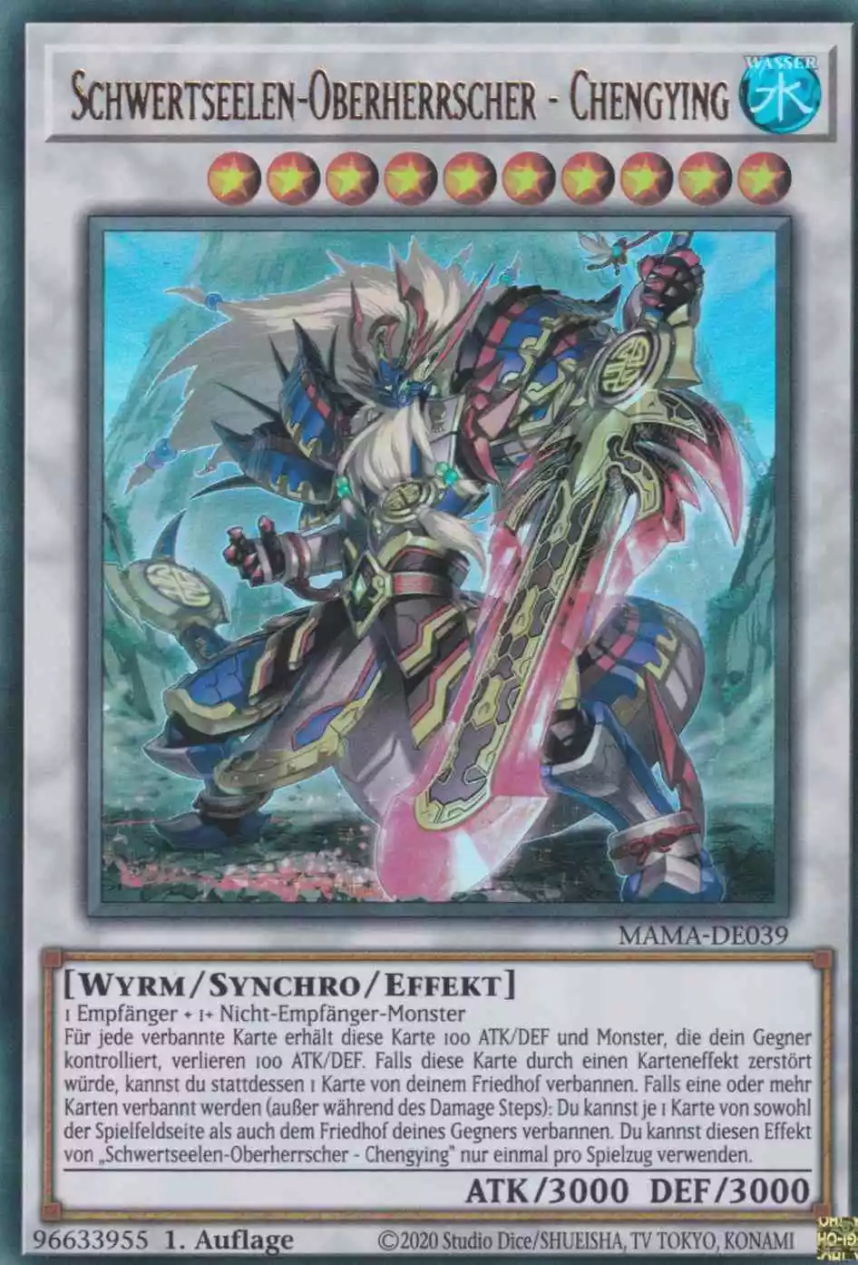 Schwertseelen-Oberherrscher - Chengying MAMA-DE039 ist in Ultra Rare Yu-Gi-Oh Karte aus Magnificent Mavens 1.Auflage