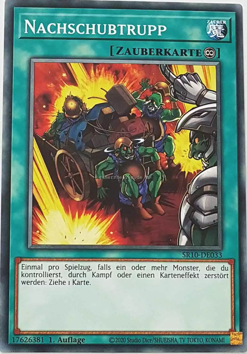 Nachschubtrupp SR10-DE033 ist in Common Yu-Gi-Oh Karte aus Structure Deck: Mechanized Madness 1.Auflage