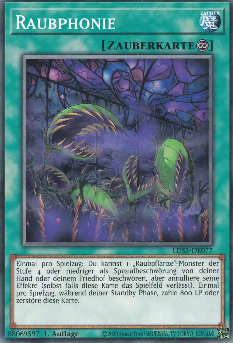 Raubphonie LDS3-DE077 ist in Common Yu-Gi-Oh Karte aus Legendary Duelists Season 3 1.Auflage