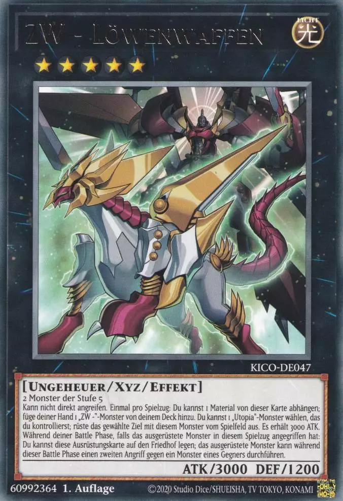 ZW - Löwenwaffen KICO-DE047 ist in Rare Yu-Gi-Oh Karte aus King's Court 1.Auflage