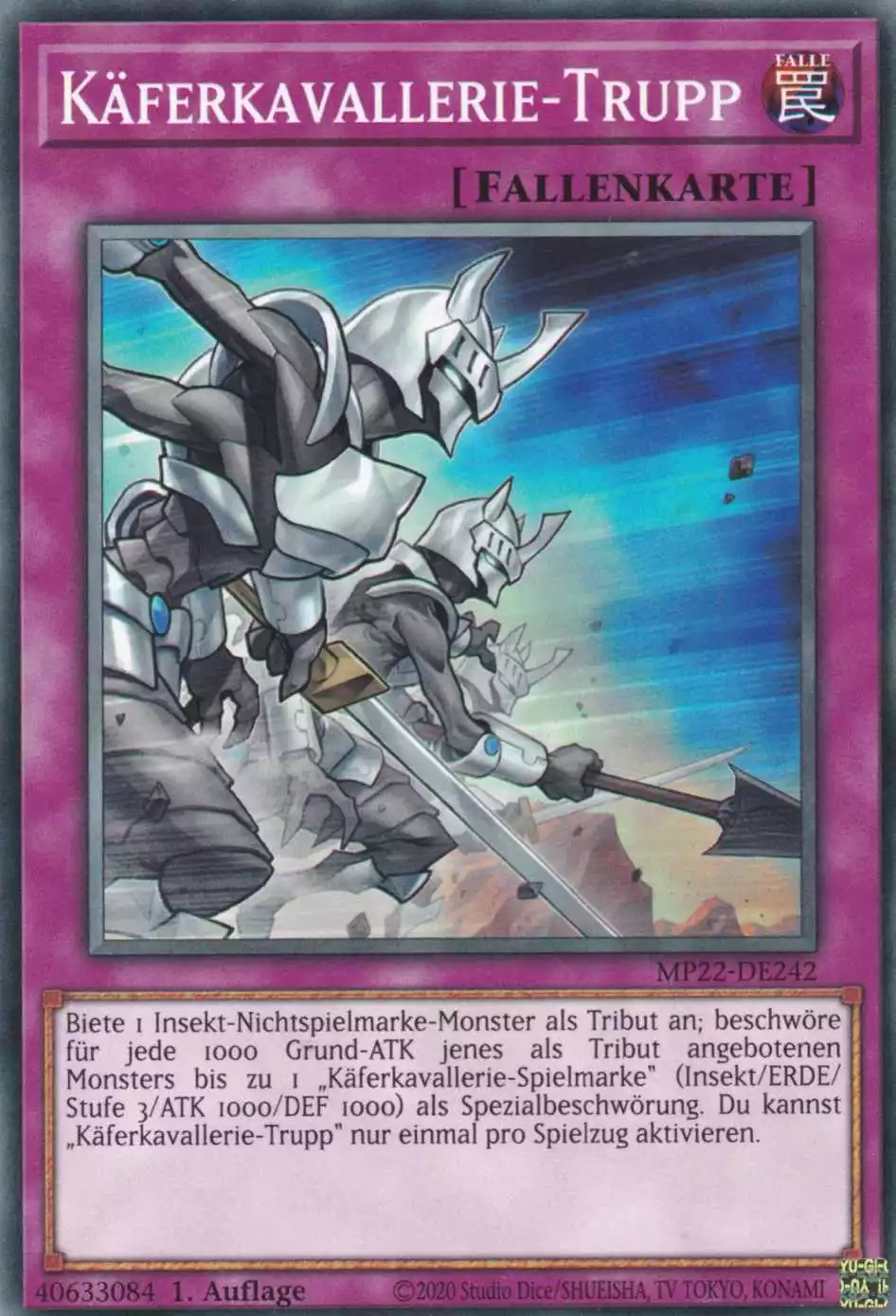 Käferkavallerie-Trupp MP22-DE242 ist in Common Yu-Gi-Oh Karte aus Tin of the Pharaoh’s Gods 1.Auflage