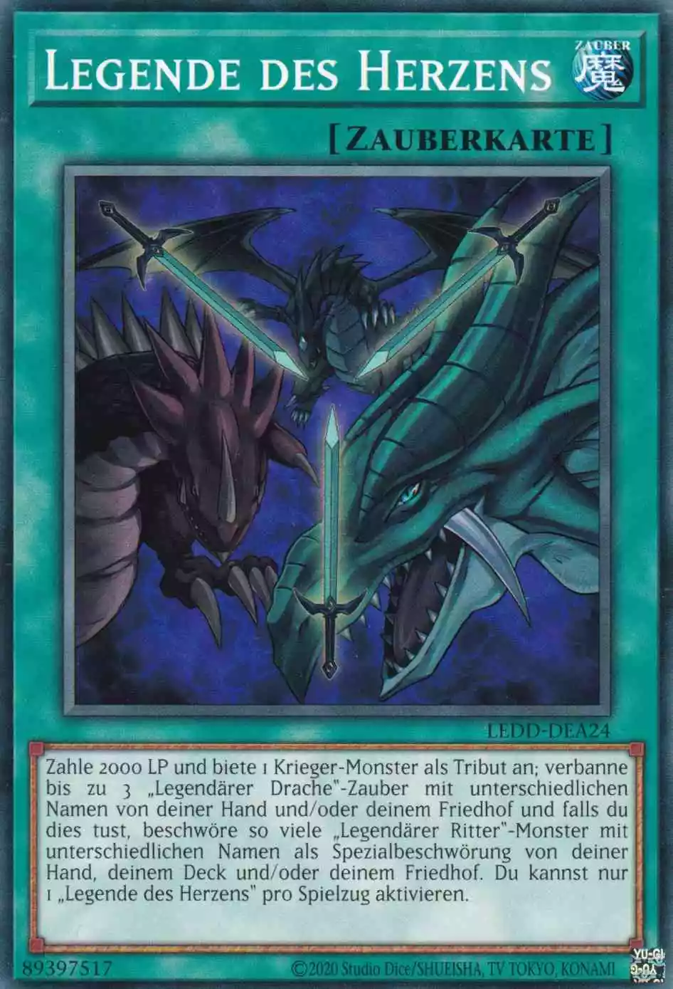 Legende des Herzens LEDD-DEA24 ist in Common Yu-Gi-Oh Karte aus Legendary Dragon Decks unlimitiert