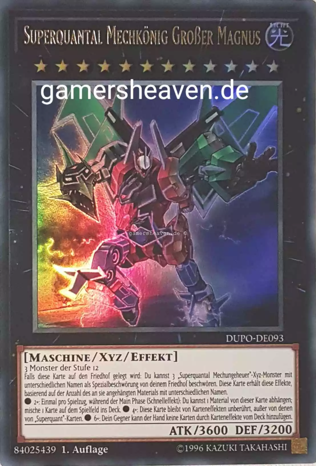 Superquantal Mechkönig Großer Magnus DUPO-DE093 ist in Ultra Rare aus Duel Power 1.Auflage