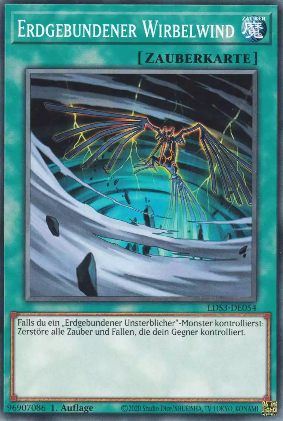 Erdgebundener Wirbelwind LDS3-DE054 ist in Common Yu-Gi-Oh Karte aus Legendary Duelists Season 3 1.Auflage