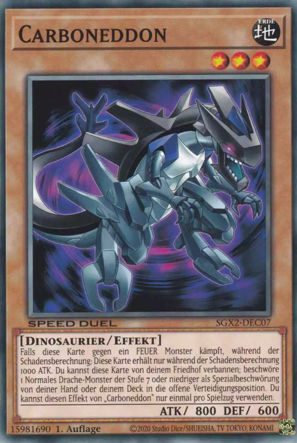 Carboneddon SGX2-DEC07 ist in Common Yu-Gi-Oh Karte aus Speed Duel GX: Midterm Paradox 1.Auflage