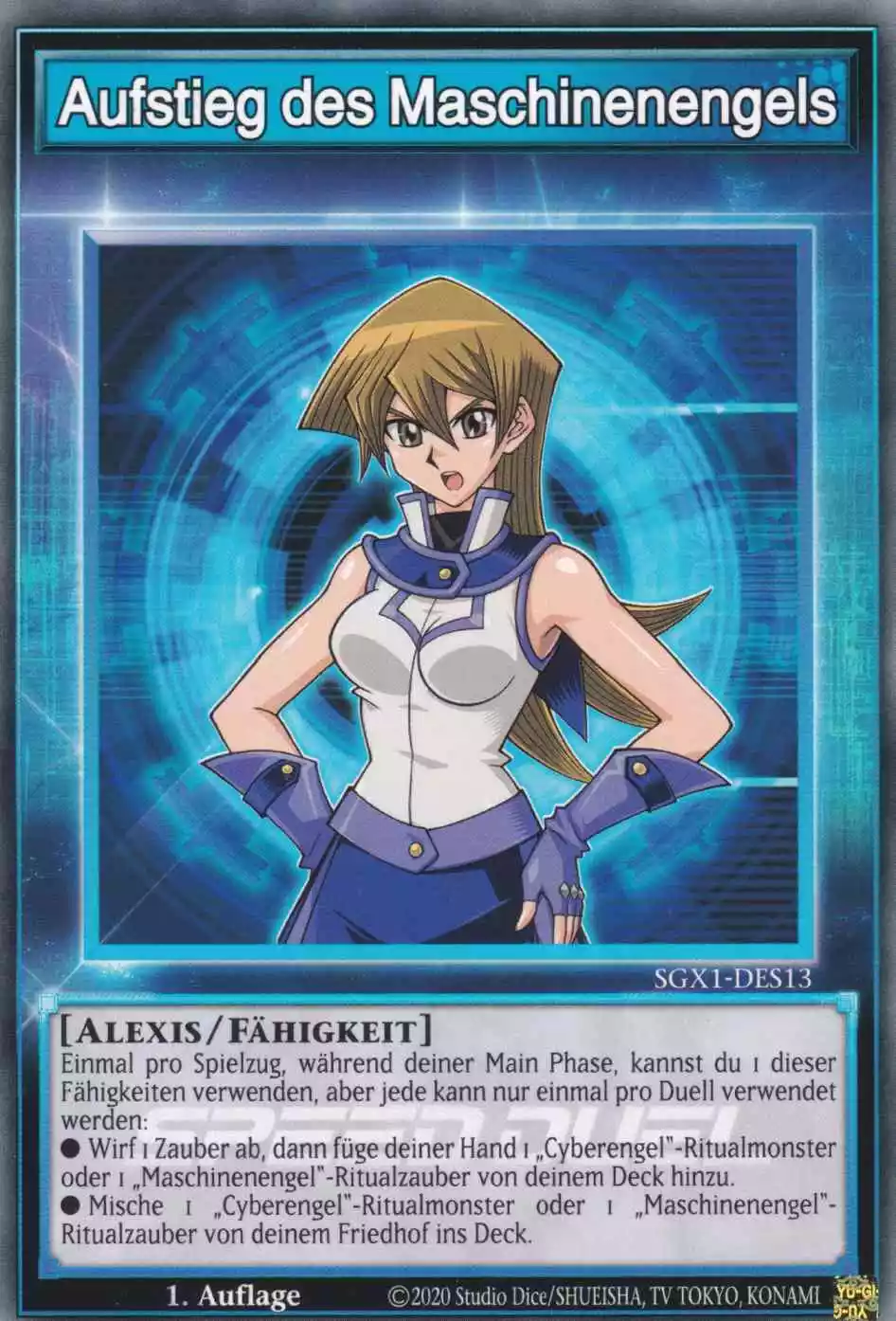 Aufstieg des Maschinenengels SGX1-DES13 ist in Common Yu-Gi-Oh Karte aus Speed Duel GX Duel Academy Box 1.Auflage
