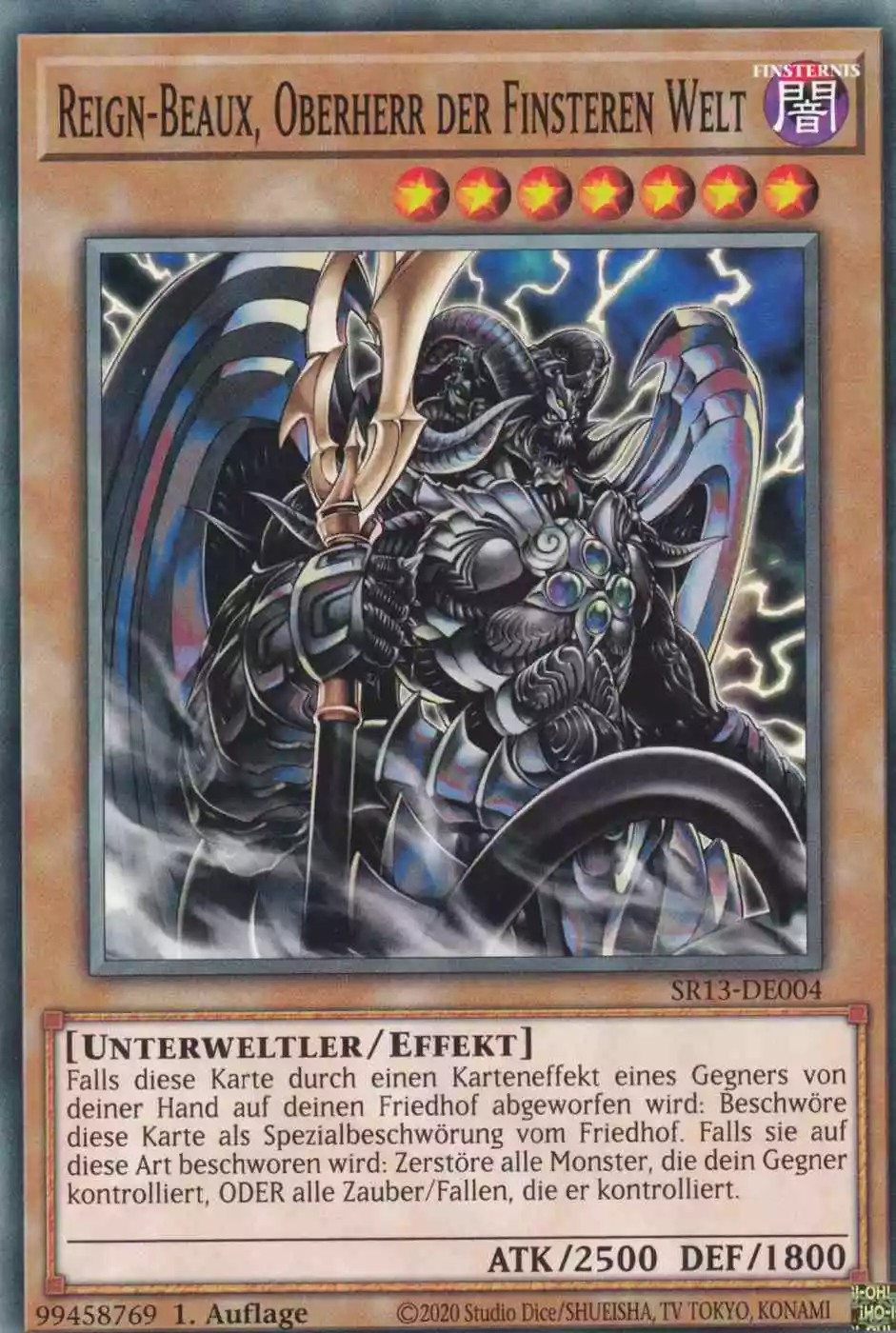 Reign-Beaux, Oberherr der Finsteren Welt SR13-DE004 ist in Common Yu-Gi-Oh Karte aus Dark World 1.Auflage