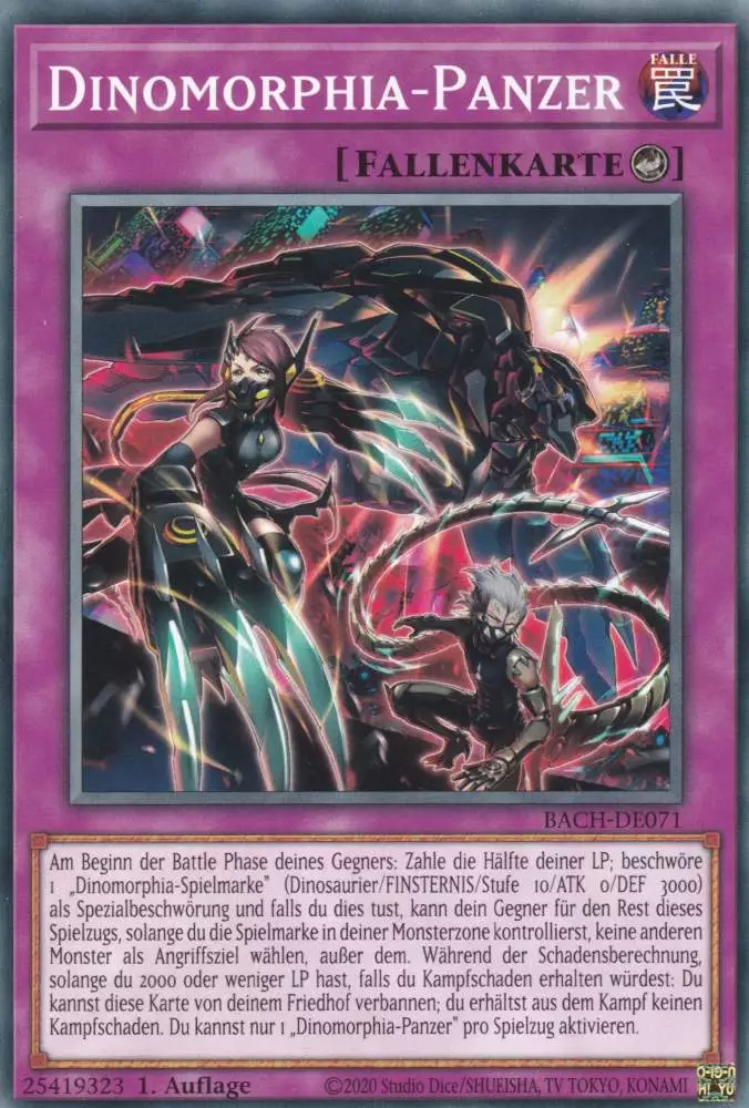 Dinomorphia-Panzer BACH-DE071 ist in Common Yu-Gi-Oh Karte aus Battle of Chaos 1.Auflage