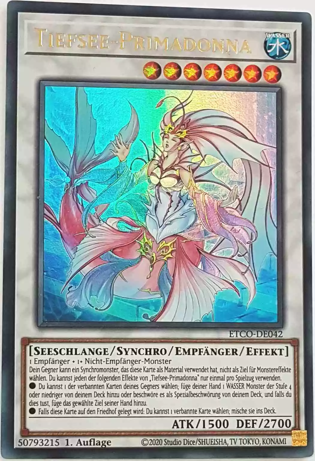 Tiefsee-Primadonna ETCO-DE042 ist in Ultra Rare Yu-Gi-Oh Karte aus Eternity Code 1.Auflage