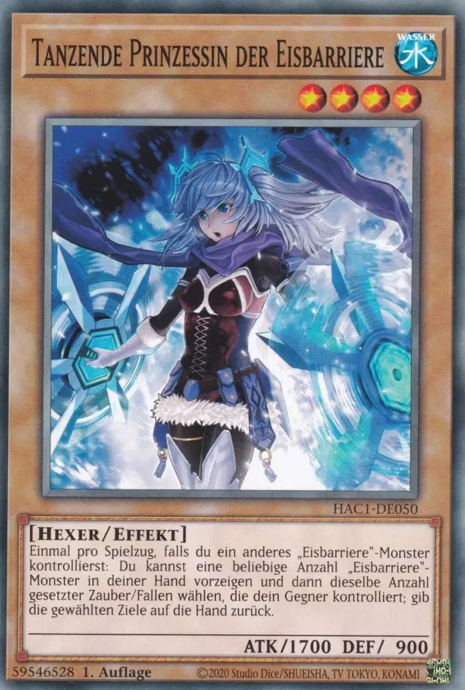 Tanzende Prinzessin der Eisbarriere HAC1-DE050 ist in Common Yu-Gi-Oh Karte aus Hidden Arsenal Chapter 1 1.Auflage