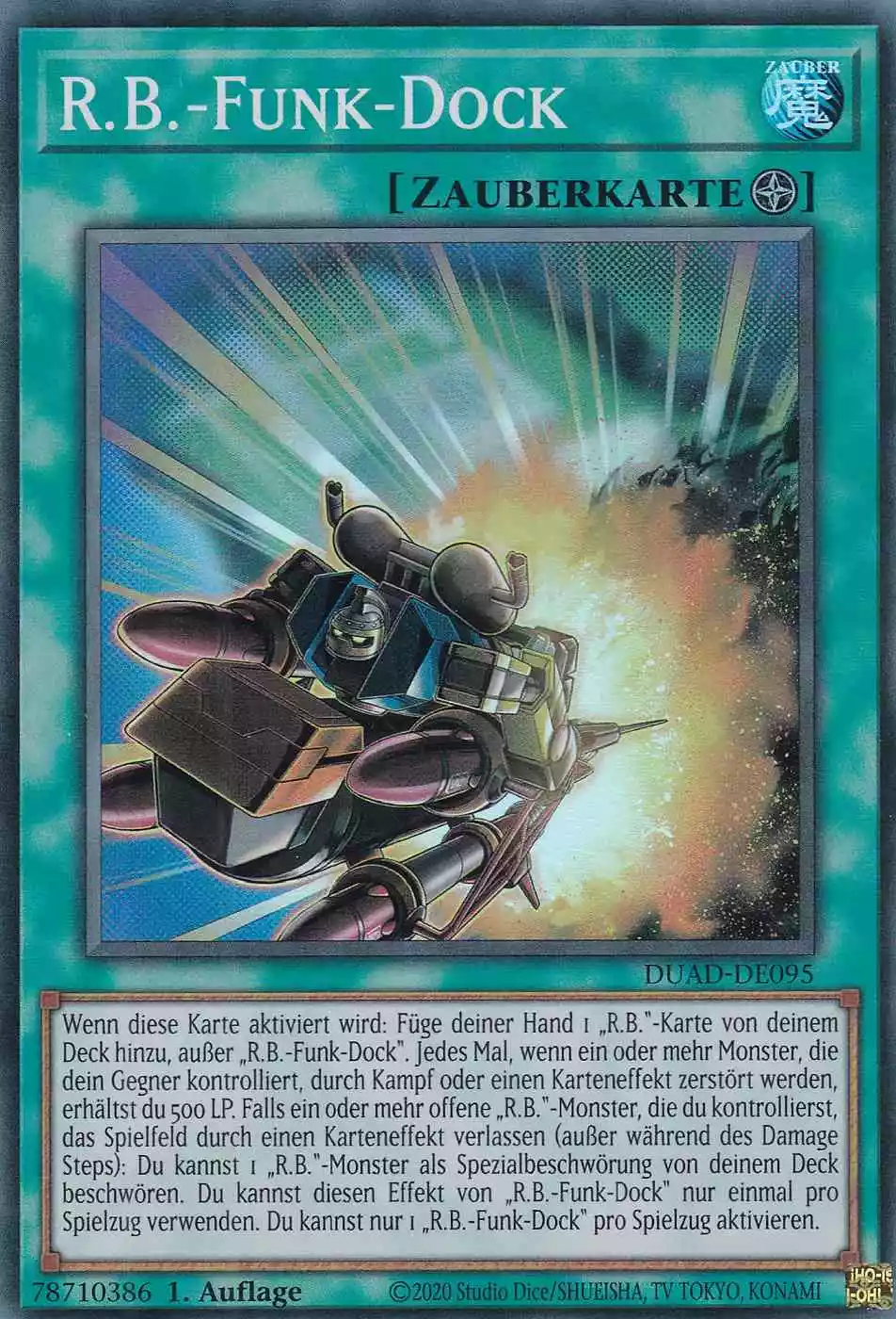 R.B.-Funk-Dock DUAD-DE095 ist in Super Rare Yu-Gi-Oh Karte aus Duelist’s Advance 1.Auflage