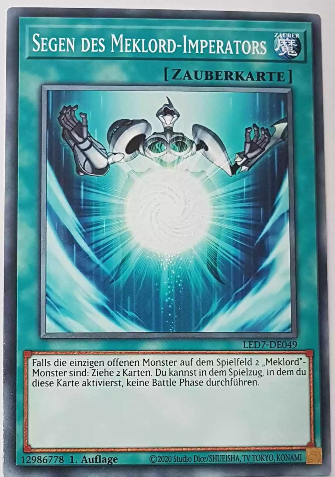 Segen des Meklord-Imperators LED7-DE049 ist in Common Yu-Gi-Oh Karte aus Legendary Duelists Rage of Ra 1.Auflage