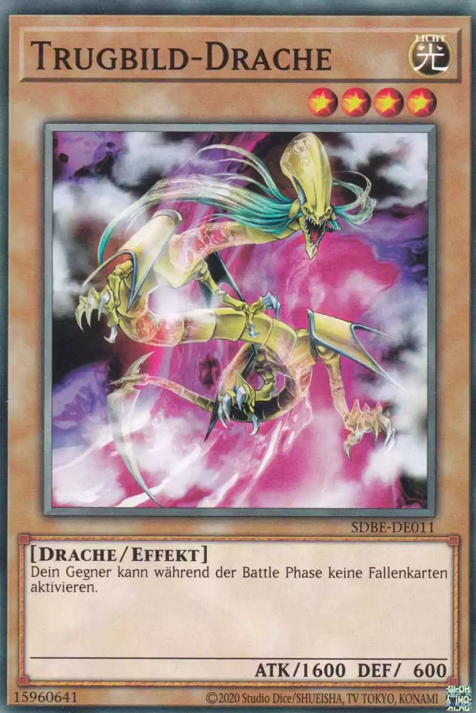 Trugbild-Drache SDBE-DE011 ist in Common Yu-Gi-Oh Karte aus Saga of Blue-Eyes White Dragon unlimitiert