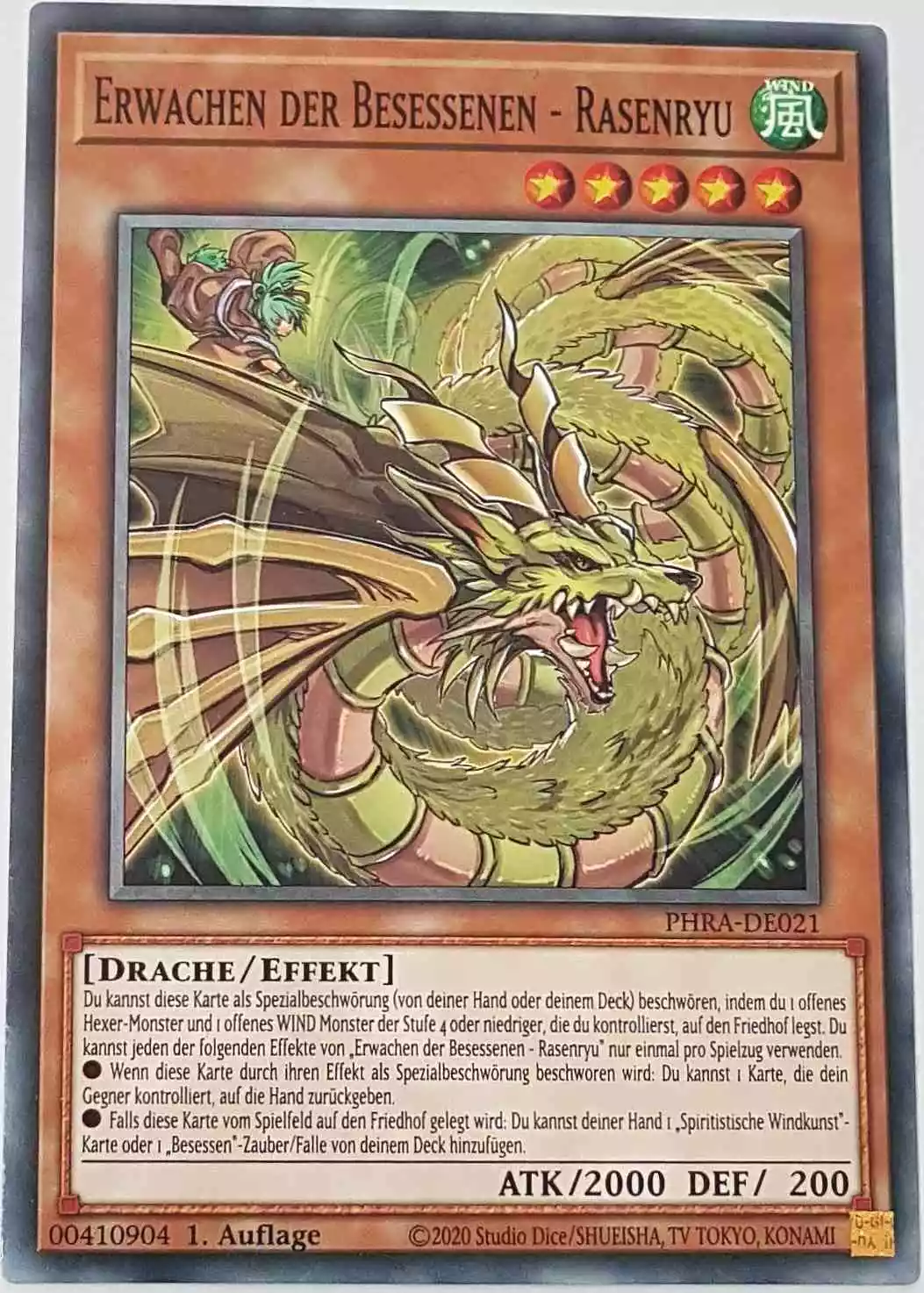 Erwachen der Besessenen - Rasenryu PHRA-DE021 ist in Common Yu-Gi-Oh Karte aus Phantom Rage 1. Auflage