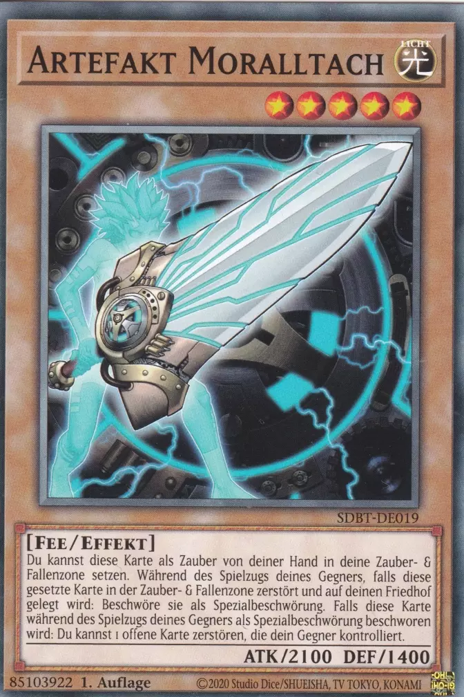 Artefakt Moralltach SDBT-DE019 ist in Common Yu-Gi-Oh Karte aus Structure Deck: Beware of Traptrix 1.Auflage