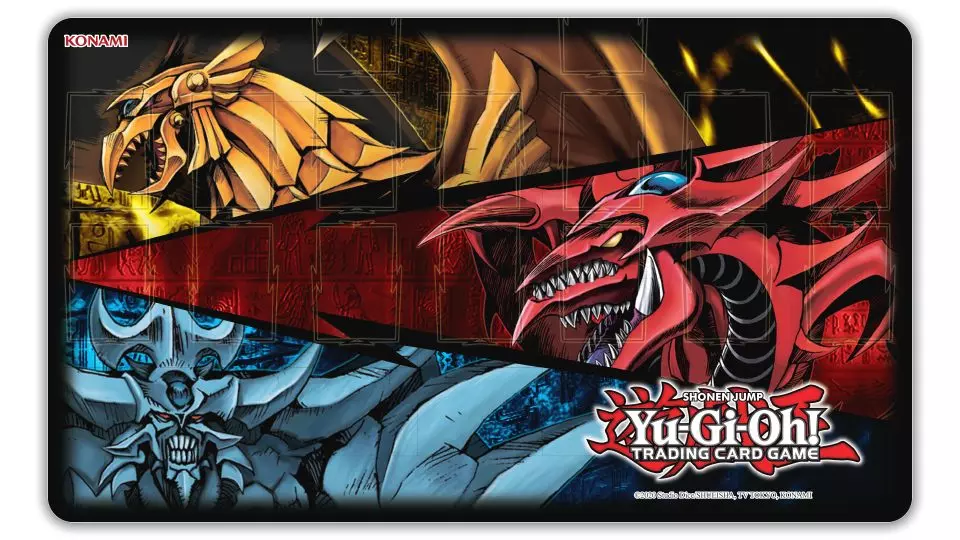 Egyptian God Slifer, Obelisk und Ra - Game Mat Playmat Yugioh Spielmatte