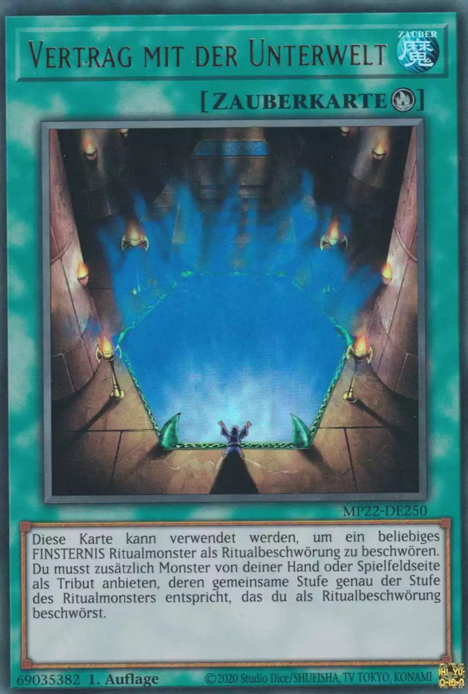 Vertrag mit der Unterwelt MP22-DE250 ist in Ultra Rare Yu-Gi-Oh Karte aus Tin of the Pharaoh’s Gods 1.Auflage