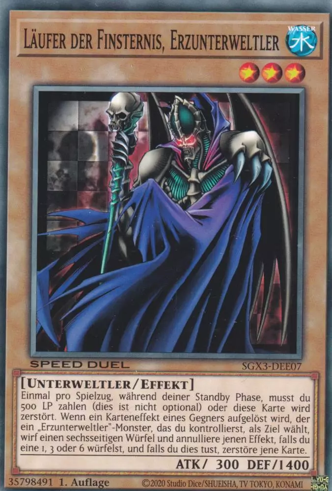 Läufer der Finsternis, Erzunterweltler SGX3-DEE07 ist in Common Yu-Gi-Oh Karte aus Speed Duel GX: Duelists of Shadows 1.Auflage