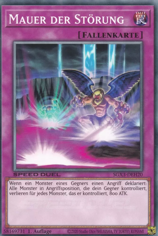 Mauer der Störung SGX3-DEH20 ist in Common Yu-Gi-Oh Karte aus Speed Duel GX: Duelists of Shadows 1.Auflage