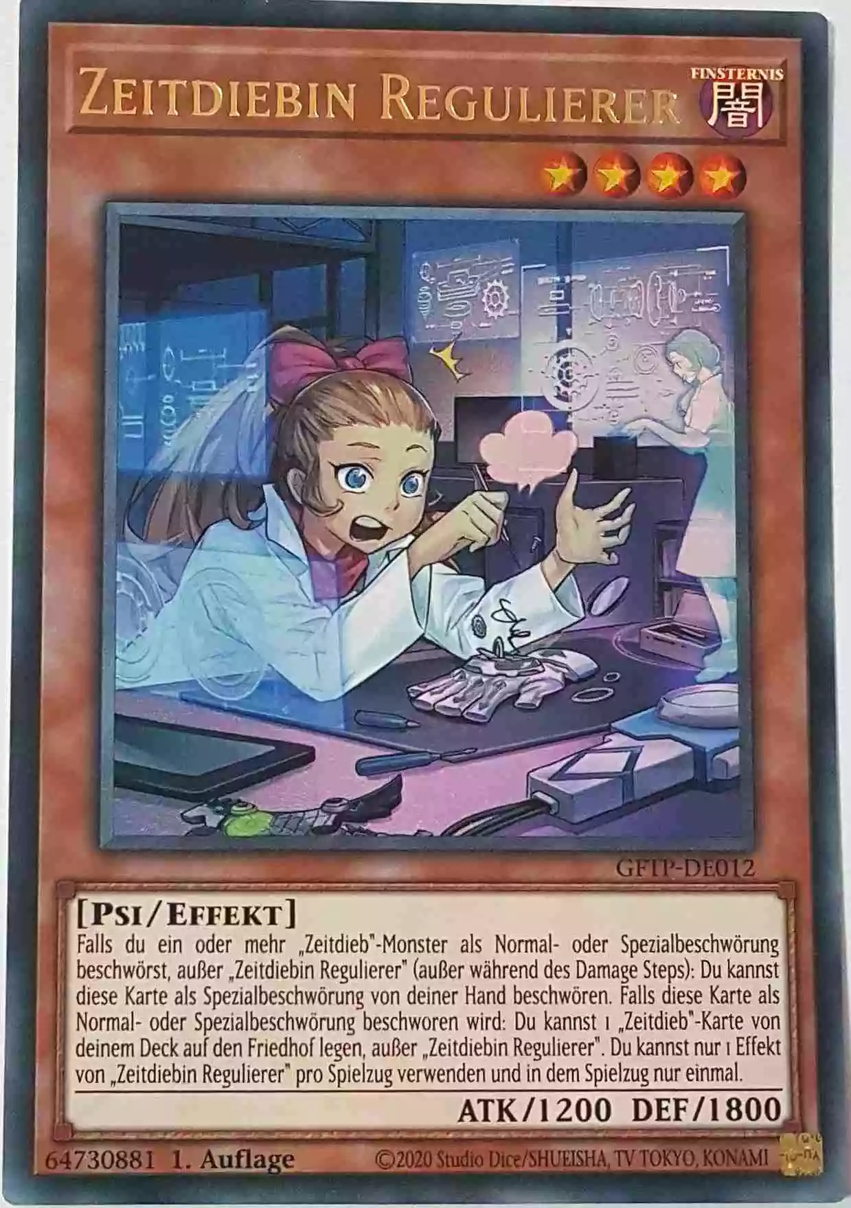 Zeitdiebin Regulierer GFTP-DE012 ist in Ultra Rare Yu-Gi-Oh Karte aus Ghost From The Past 1.Auflage