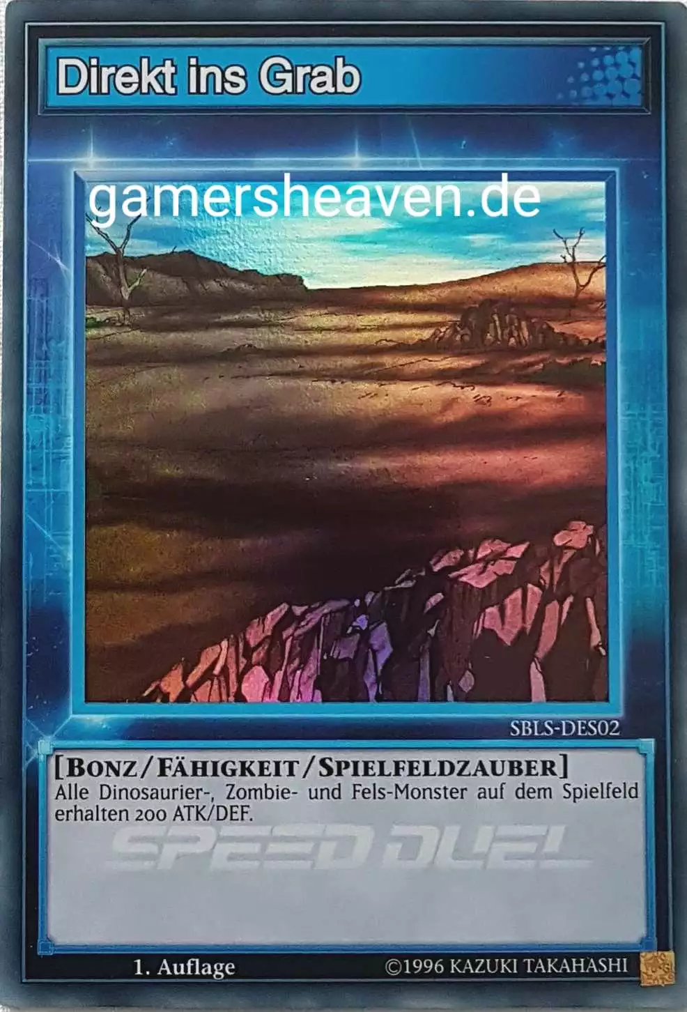 Direkt ins Grab SBLS-DES02 ist in Super Rare Yu-Gi-Oh Karte aus Speed Duel Arena of Lost Souls 1. Auflage