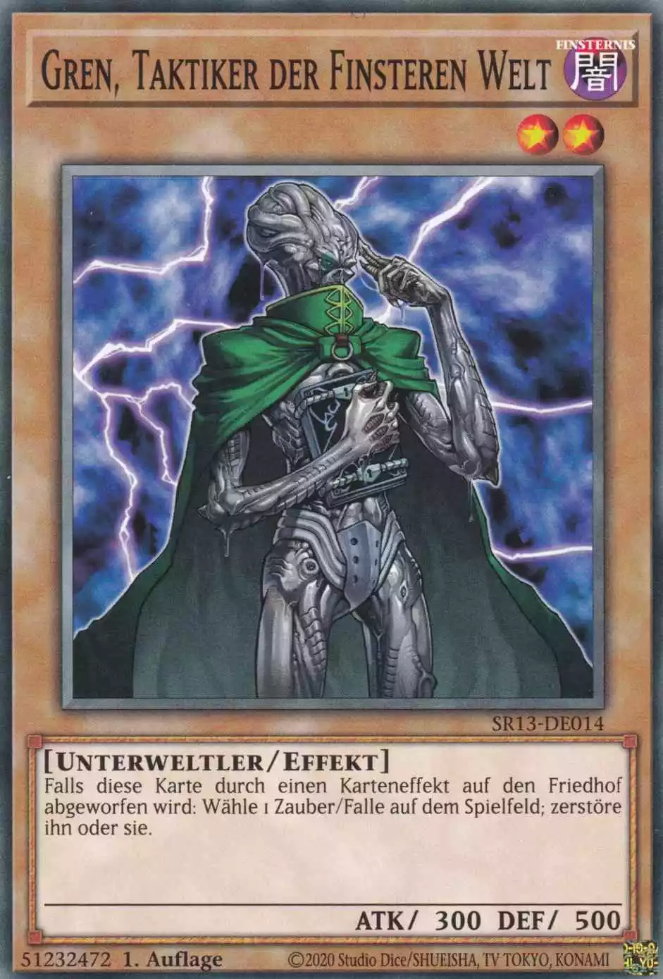 Gren, Taktiker der Finsteren Welt SR13-DE014 ist in Common Yu-Gi-Oh Karte aus Dark World 1.Auflage