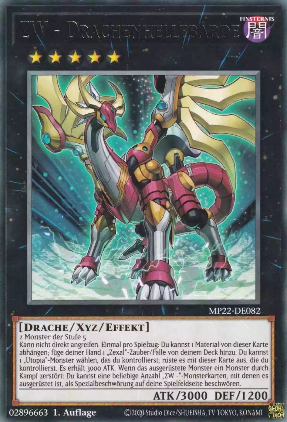 mp22-de082-zw-drachenhellebarde-rare-tin-of-the-pharaoh-s-gods ZW - Drachenhellebarde MP22-DE082 ist in Rare Yu-Gi-Oh Karte aus Tin of the Pharaoh’s Gods 1.Auflage