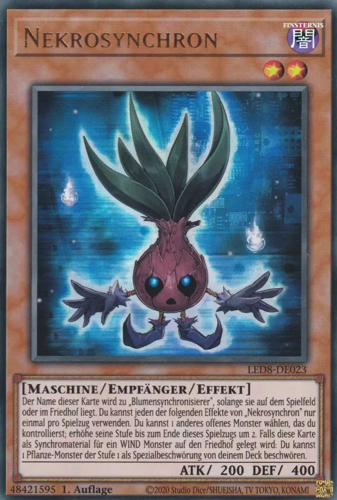 Nekrosynchron LED8-DE023 ist in Ultra Rare Yu-Gi-Oh Karte aus Legendary Duelists Synchro Storm 1.Auflage