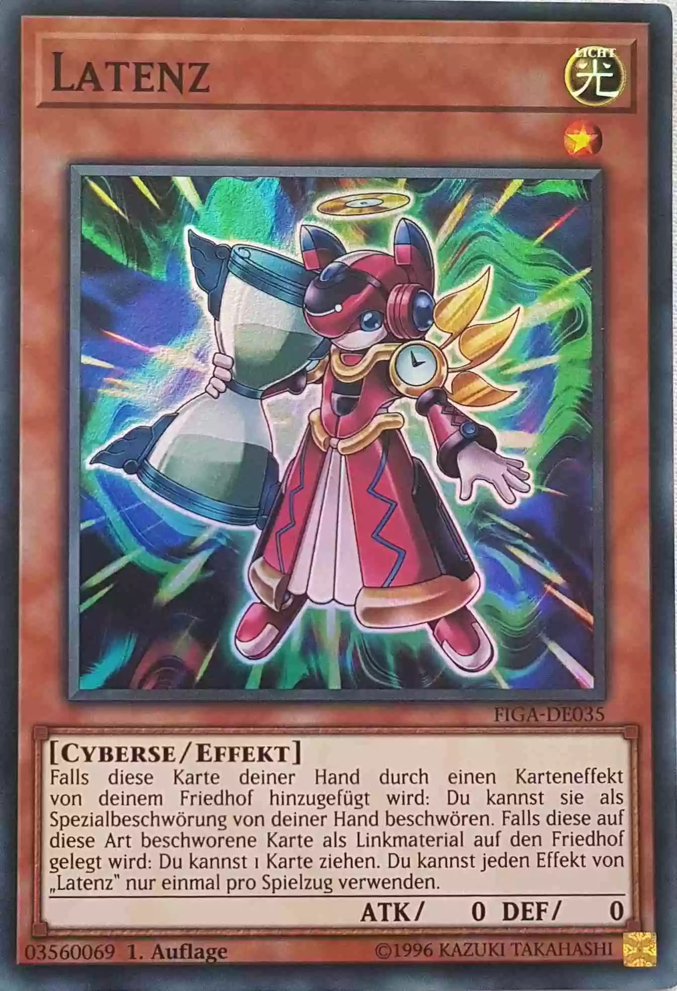 Latenz FIGA-DE035 ist in Super Rare Yu-Gi-Oh Karte aus Fists of the Gadgets 1.Auflage